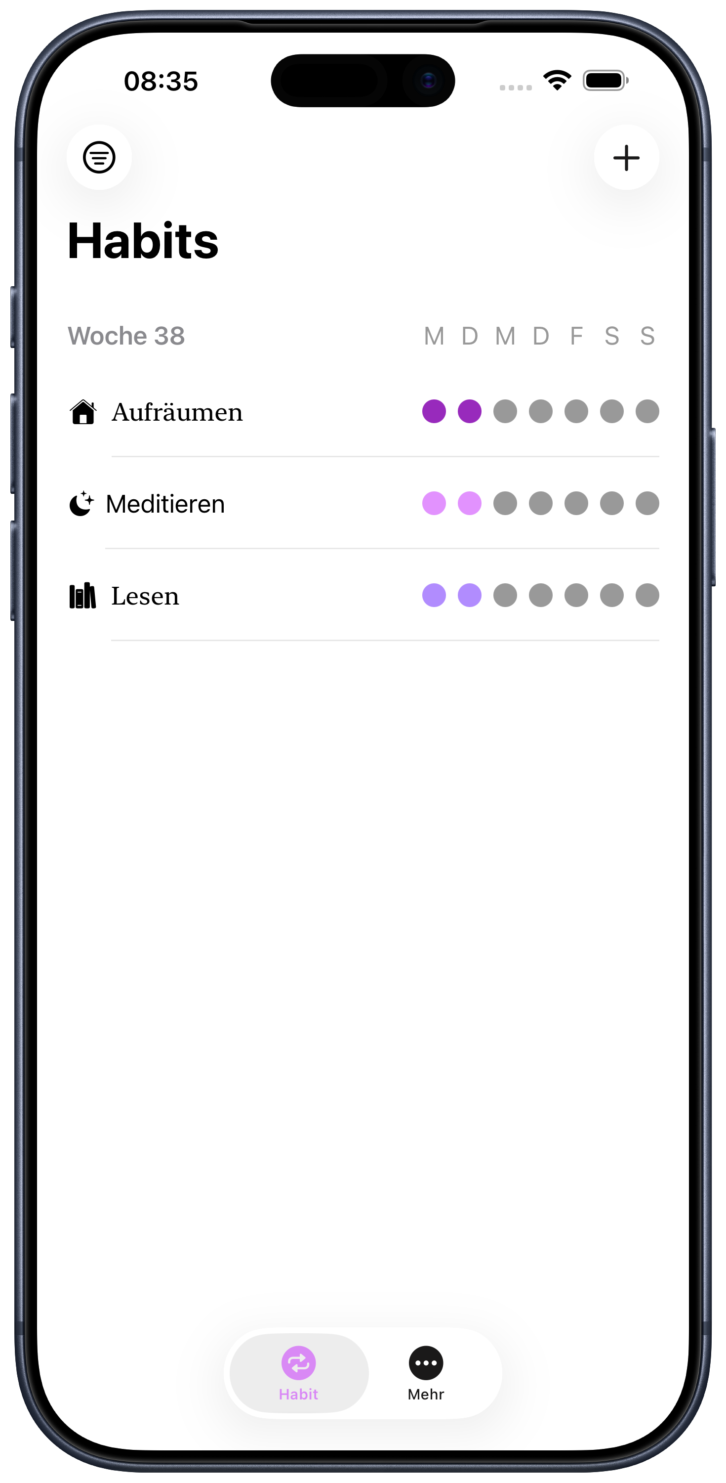 Screenshot 2 CountDo: Habit Tracker