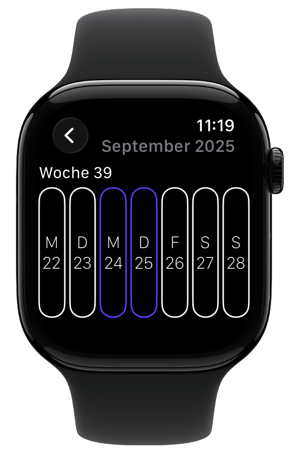 Apple Watch Screenshot PluralDiary